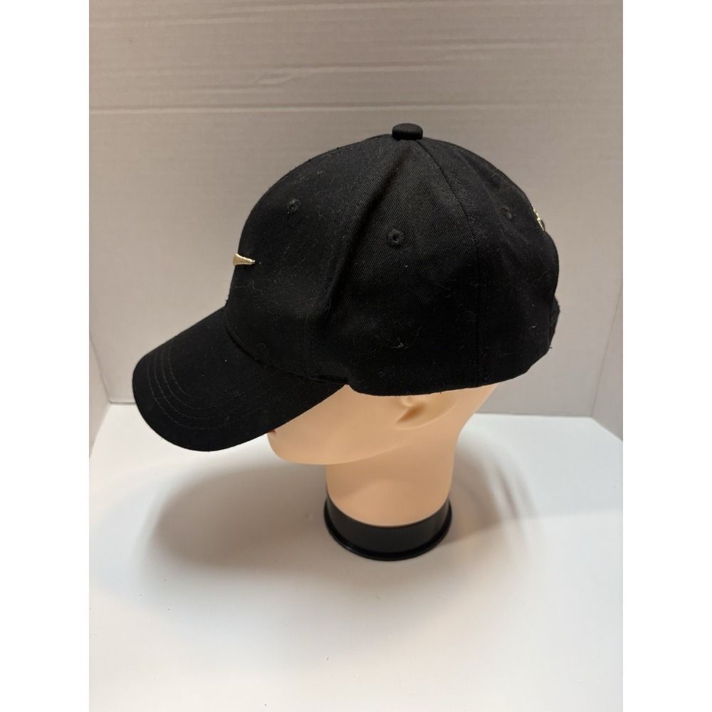 Baseball Cap Nike Heritage86 Black Gold Swoosh Logo Adjustable One Size